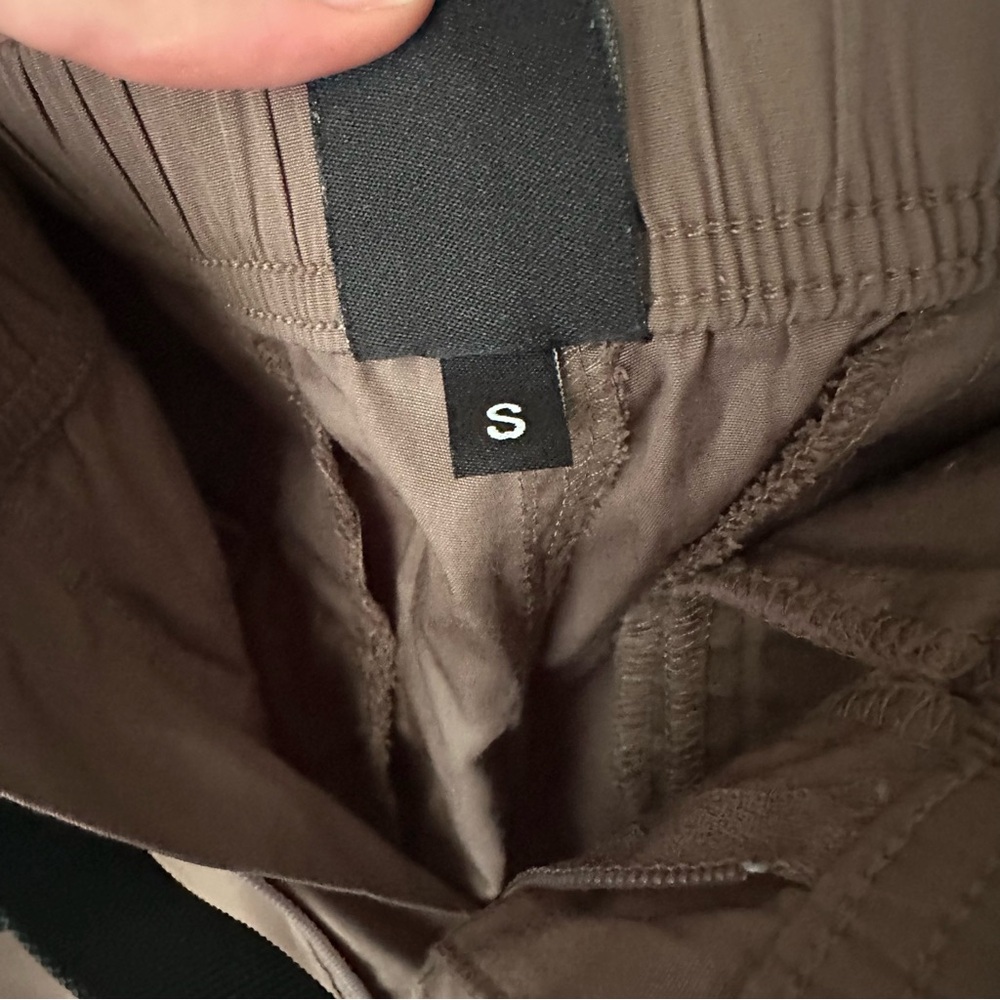 Only NY Brown Shorts Elastic Waistband Integral Belt - Picture 4 of 7